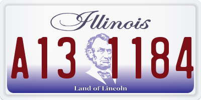 IL license plate A131184