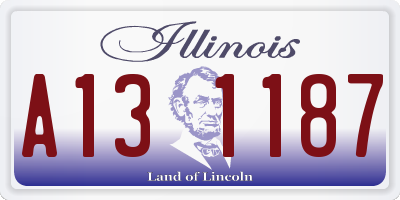 IL license plate A131187