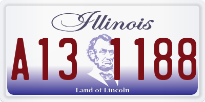 IL license plate A131188