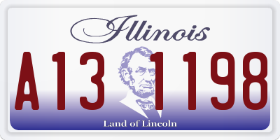 IL license plate A131198