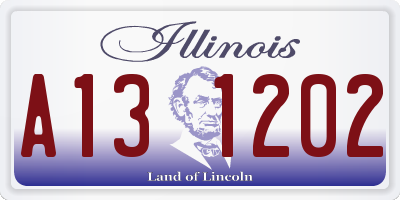 IL license plate A131202
