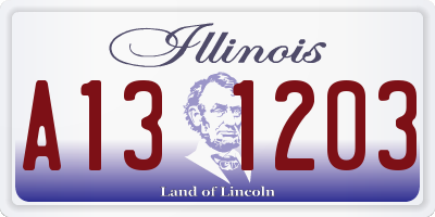 IL license plate A131203