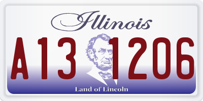IL license plate A131206