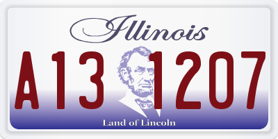 IL license plate A131207