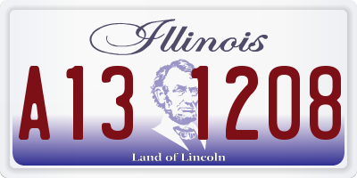 IL license plate A131208