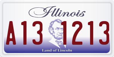 IL license plate A131213