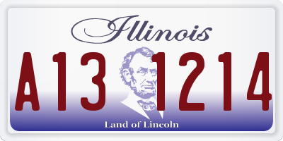 IL license plate A131214