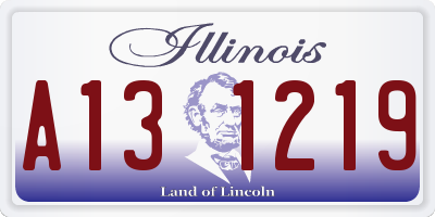 IL license plate A131219