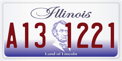 IL license plate A131221