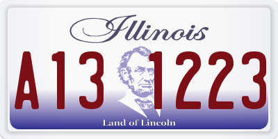 IL license plate A131223