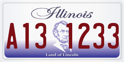 IL license plate A131233