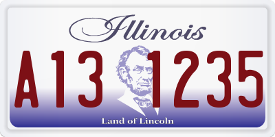IL license plate A131235