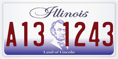 IL license plate A131243