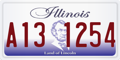 IL license plate A131254