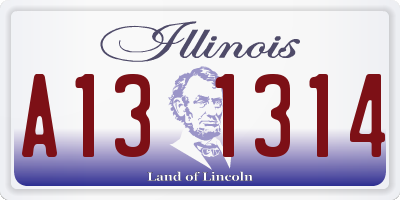 IL license plate A131314