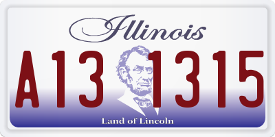 IL license plate A131315