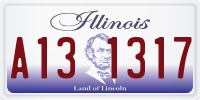 IL license plate A131317