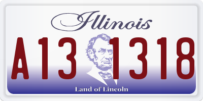 IL license plate A131318
