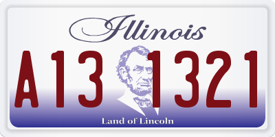 IL license plate A131321