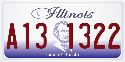 IL license plate A131322
