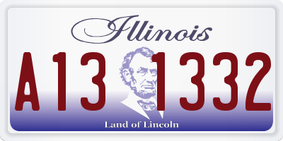IL license plate A131332