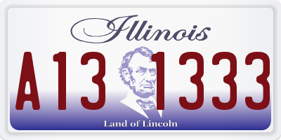 IL license plate A131333