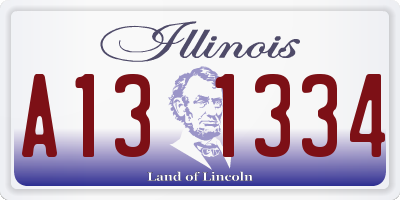 IL license plate A131334