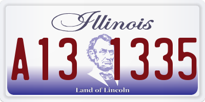 IL license plate A131335