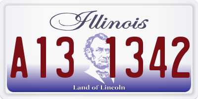 IL license plate A131342