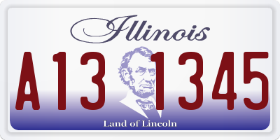 IL license plate A131345