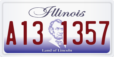 IL license plate A131357