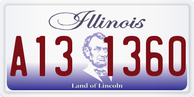 IL license plate A131360