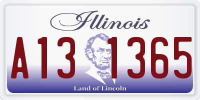 IL license plate A131365