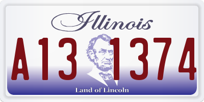 IL license plate A131374