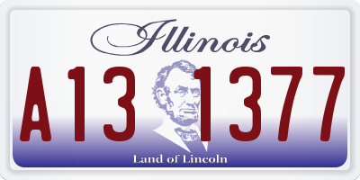 IL license plate A131377