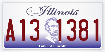 IL license plate A131381