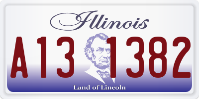 IL license plate A131382