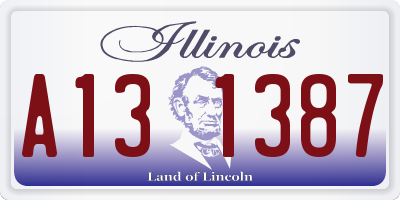 IL license plate A131387