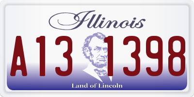 IL license plate A131398