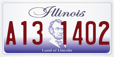 IL license plate A131402
