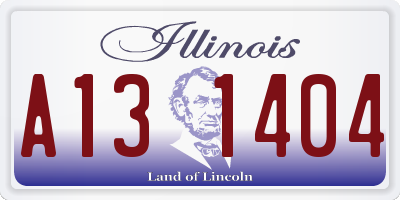 IL license plate A131404