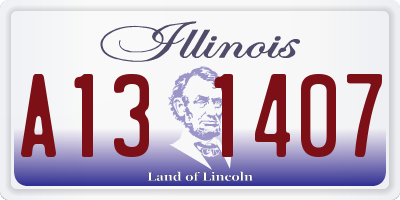 IL license plate A131407