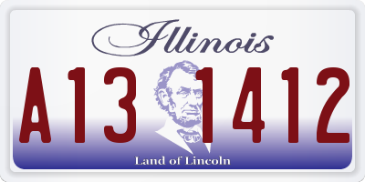 IL license plate A131412