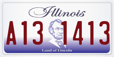 IL license plate A131413