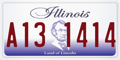 IL license plate A131414