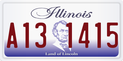 IL license plate A131415