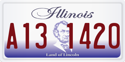 IL license plate A131420