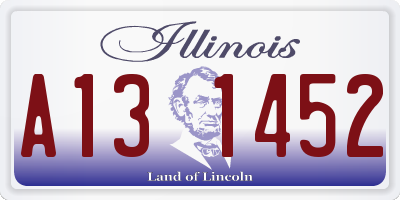 IL license plate A131452