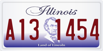 IL license plate A131454