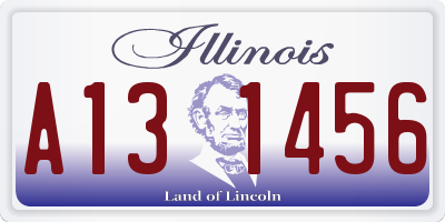 IL license plate A131456